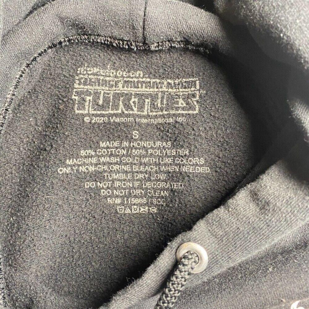 Teenage Mutant Ninja Turtles Sz S Small Sweatshirt Black Longsleeve 2020 Viacom - Picture 7 of 13